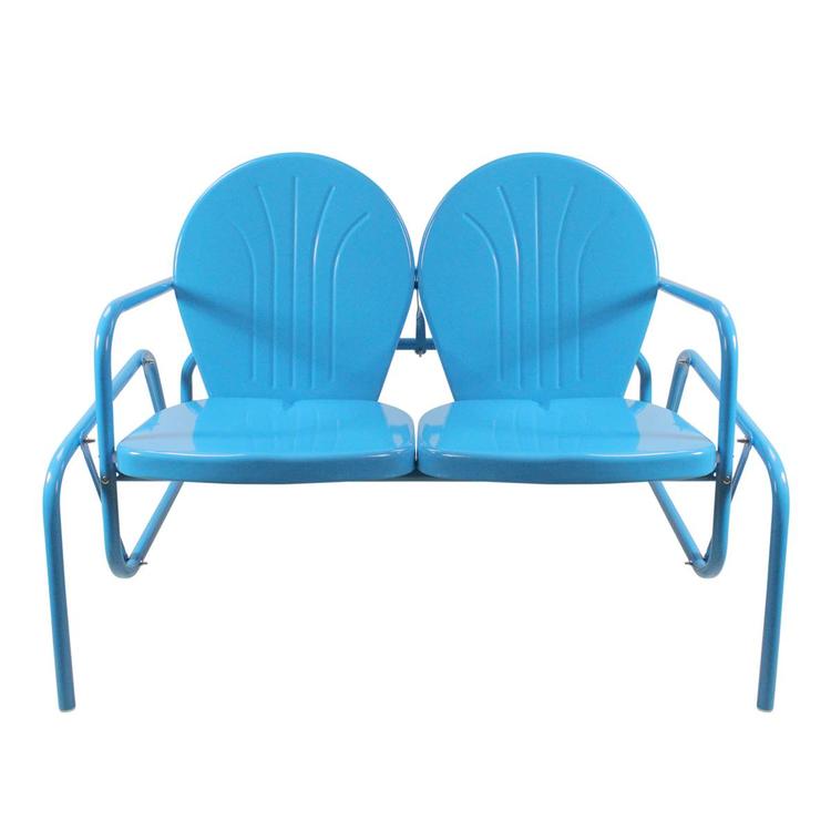 Northlight Seasonal Retro Metal Tulip Double Glider Patio Chair