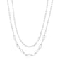 Design Collection Silver Plated 16in. Texurted Papeclip Necklace - image 1