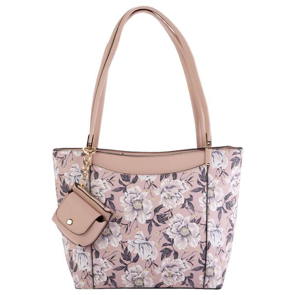 DS Fashion NY Floral Tote w/Air Pod Case - image 