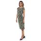 Womens Connected Apparel Short Sleeve Medallion Wrap Dress - image 4