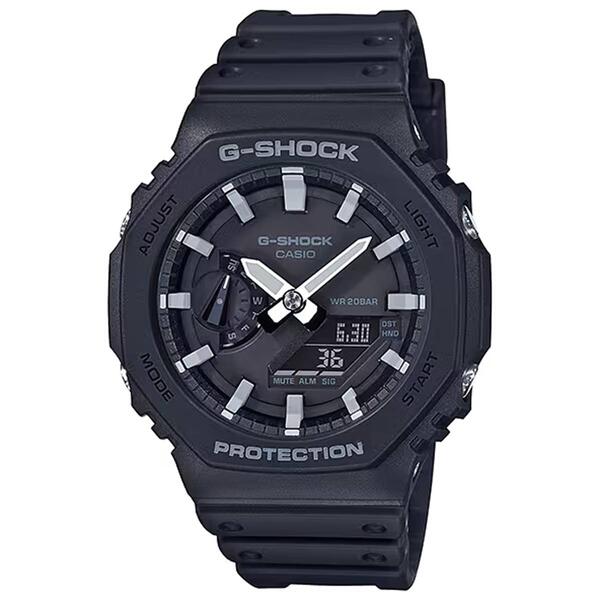 Mens G-Shock Analog-Digital Black Slim Watch - GA2100-1A - image 
