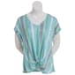 Plus Size AbsolutelyFamous Short Cuff Sleeve V-Neck Twist Hem Top - image 1
