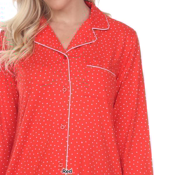Womens White Mark Long Sleeve Nightshirt