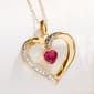 Gemstone Classics(tm) Gold Over Sterling Ruby Diamond Pendant - image 1