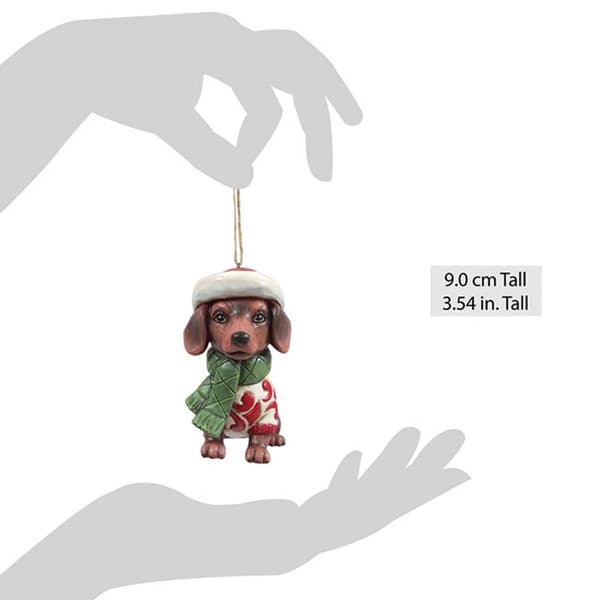 Jim Shore Christmas Dog Dachshund Christmas Ornament