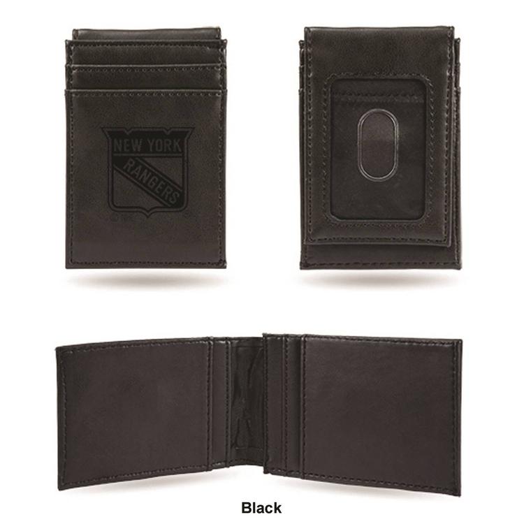 Mens NHL New York Rangers Faux Leather Front Pocket Wallet