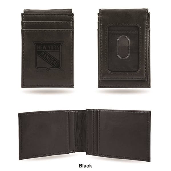 Mens NHL New York Rangers Faux Leather Front Pocket Wallet