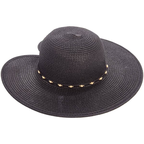 Womens Madd Hatter Split Brim Bead Band Hat - image 