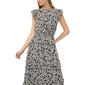 Womens CeCe Flutter Sleeve Chiffon Midi Dress - image 3