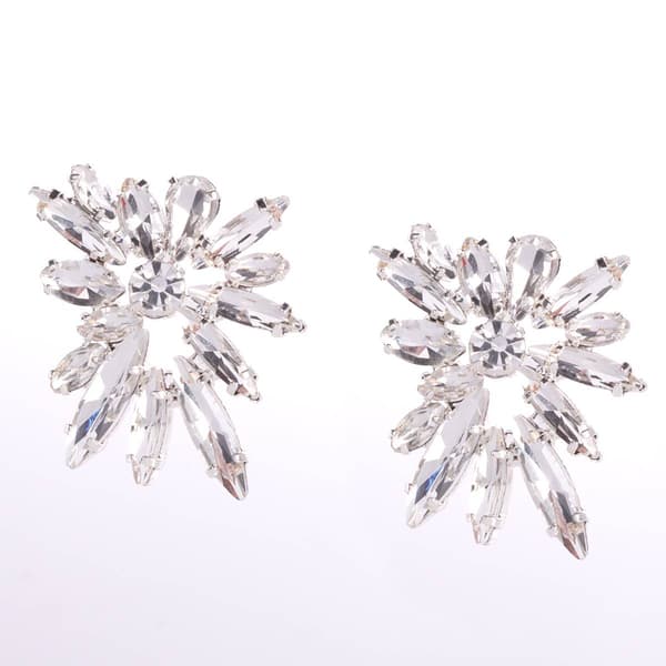 Rosa Rhinestones Crystal Starburst Earrings - image 