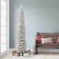 Puleo International 7ft. Pre-Lit Flocked Pencil Christmas Tree - image 3