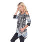 Womens White Mark 3/4 Sleeve Cold Shoulder Tunic - image 3
