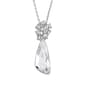 Crystal Colors Silver Plated Clear Crystal Comet Pendant Necklace - image 1