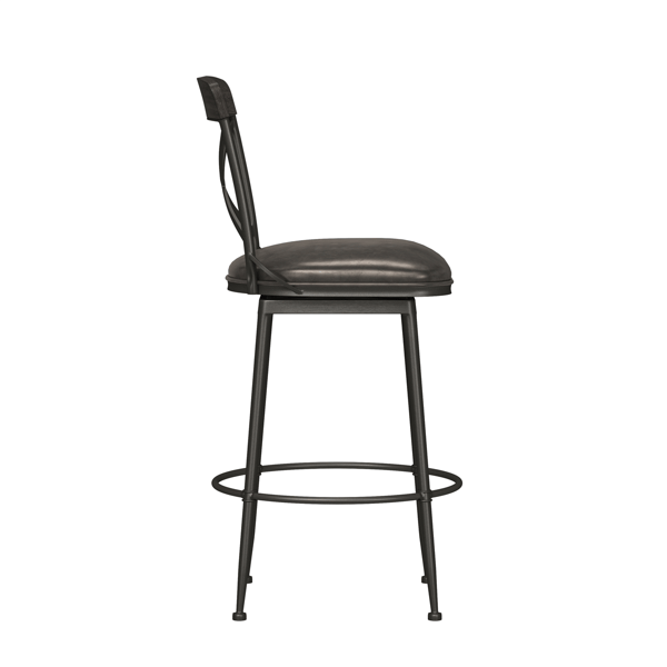 HH2 Home Decker Commercial Grade Metal Bar Height Swivel Stool
