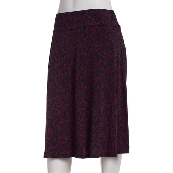 Womens NY Collection Knee Length Abstract  Skirt