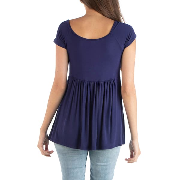 Plus Size 24/7 Comfort Apparel Fitted Waist Tunic Top