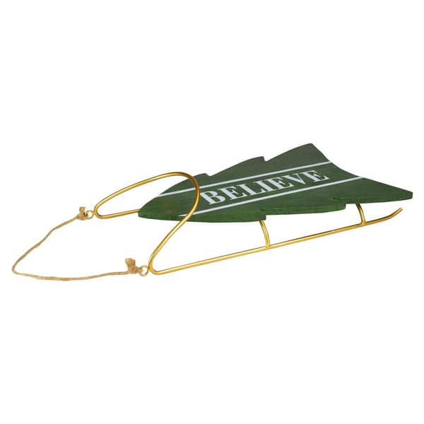 Northlight Seasonal 18.25in. Wooden Sled Believe Christmas D&#233;cor