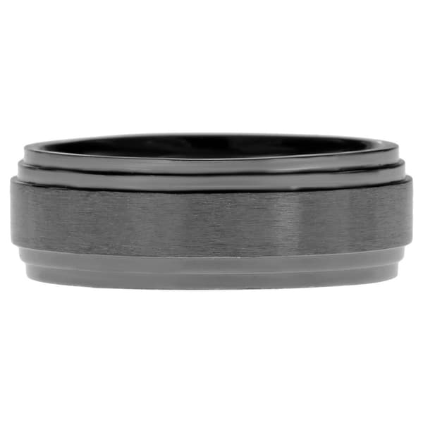 Mens Lynx Black Zirconium Ring
