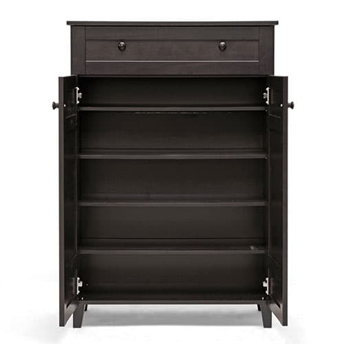 Baxton Studio Glidden Wood Modern Tall Shoe Cabinet