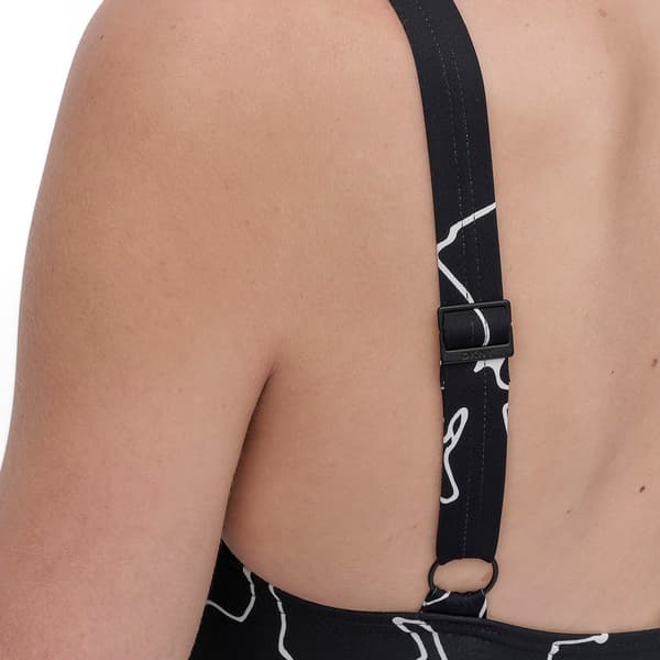 Womens DKNY Starburst Abstract Floral One Piece Swimsuit