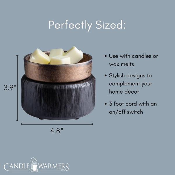 Candle Warmers Etc. Primitive Black 2-in-1 Wax Warmer