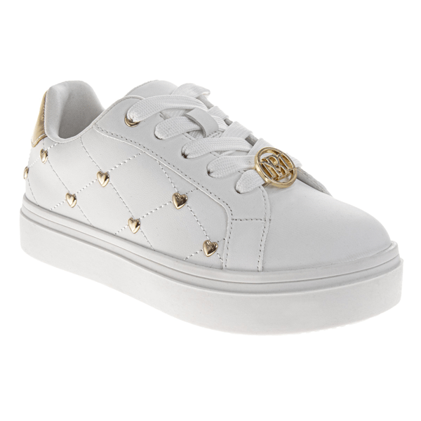 Big Girls Badgley Mischka® Heart-Studded Fashion Sneakers