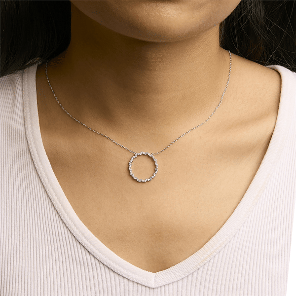 Haus of Brilliance Lab Grown Diamond Love Circle Pendant Necklace