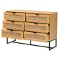 Baxton Studio Sawyer Oak Brown Wood 6-Drawer Storage Cabinet - image 3