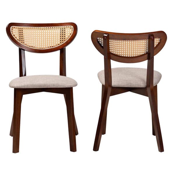 Baxton Studio Dannell Mid-Century Modern Grey Fabric Dining Chair