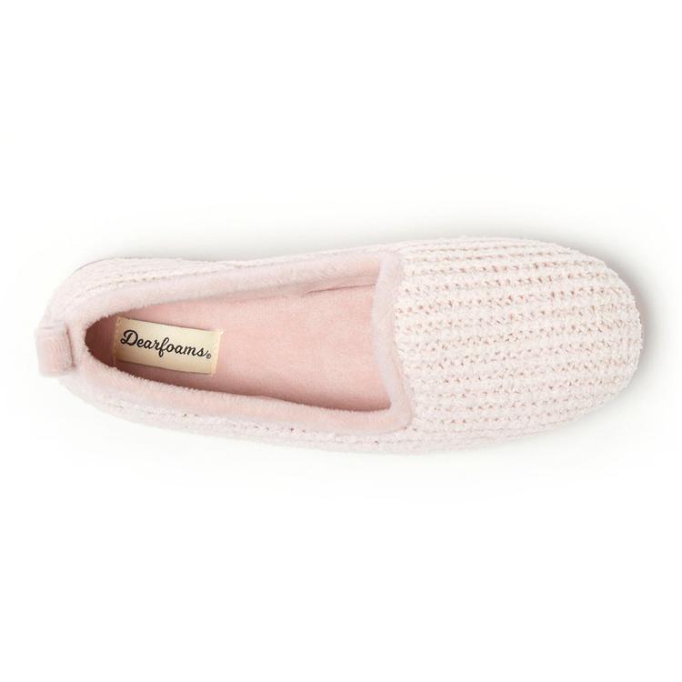Womens Dearfoams Rachel Marled Chenille Closed Back Slippers