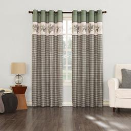 Berkshire Print Pieced Grommet Curtain Panel
