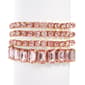 Ashley Cooper(tm) Gold Plated 4pc. Peach Stone Stretch Bracelets - image 1