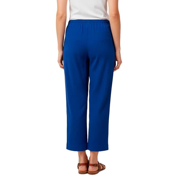 Womens AK Anne Klein Pull On Side Seam Textured Ankle Pants