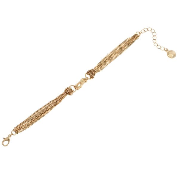 Steve Madden Signature Logo Layered Chain Bracelet