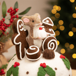 Northlight Mouse & Gingerbread Man Cake Christmas Decoration