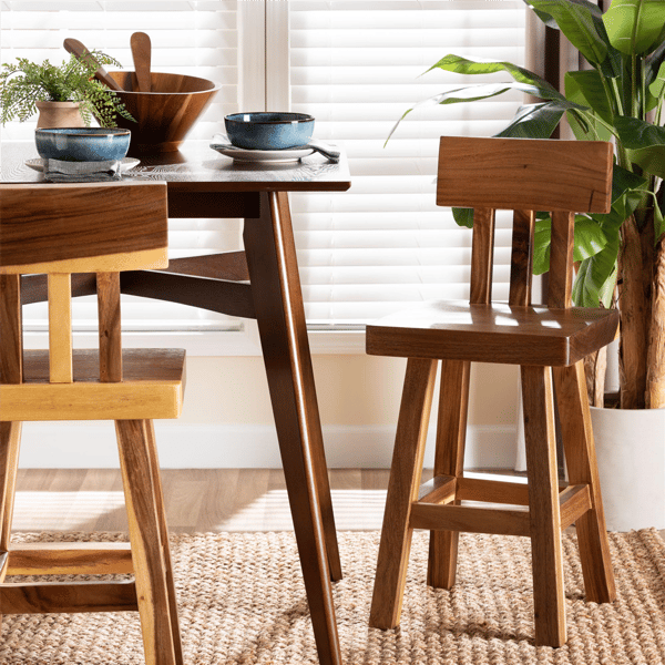bali & pari Luli Suar Wood Counter Stool