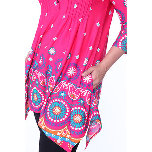Plus Size White Mark Lucy Medallion Print Tunic