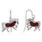 Athra Silver Plated & Brown Crystal Horse Drop Earrings - image 1