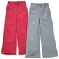 Girls (7-14) 1st Kiss 2pk. Fleece Wide Leg Star/Heart Patch Pants - image 1