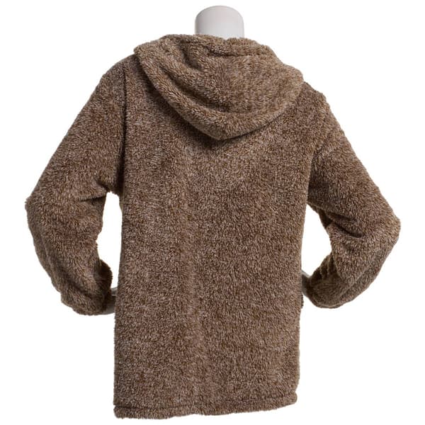 Womens Como Blu Solid Sherpa Open Front Cardigan