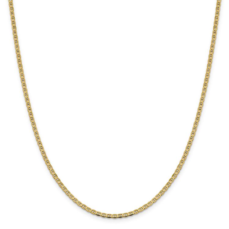 Gold Classics™ 2.4mm. Concave Anchor Chain Anklet