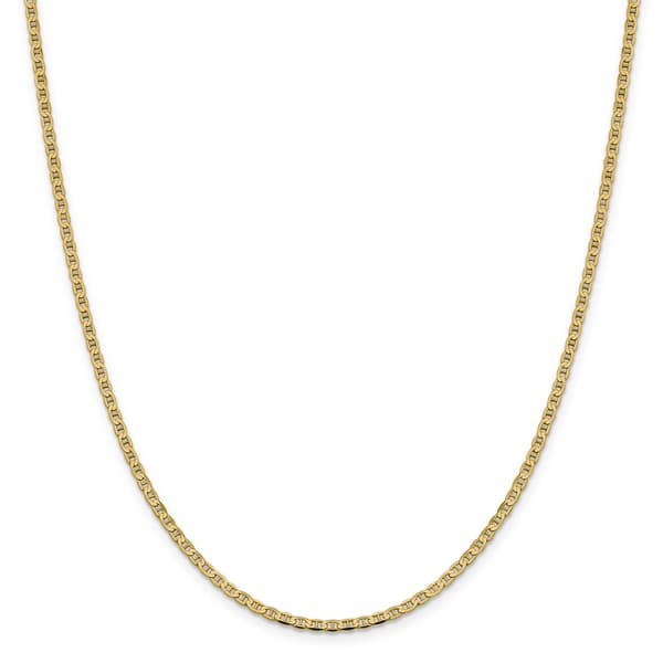 Gold Classics&#8482; 2.4mm. Concave Anchor Chain Anklet