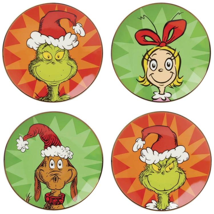 Lenox(R) Merry Grinchmas Tidbit Plates - Set of 4