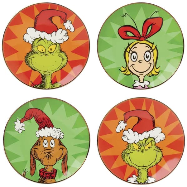 Lenox&#40;R&#41; Merry Grinchmas Tidbit Plates - Set of 4 - image 