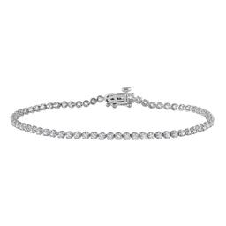 Nova Star(R) 7in. Sterling Silver 1ctw. Lab Grown Diamond Bracelet