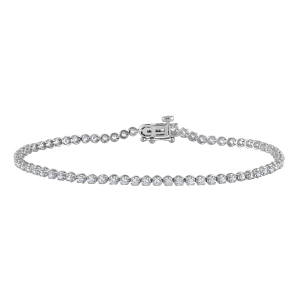 Nova Star(R) 7in. Sterling Silver 1ctw. Lab Grown Diamond Bracelet - image 