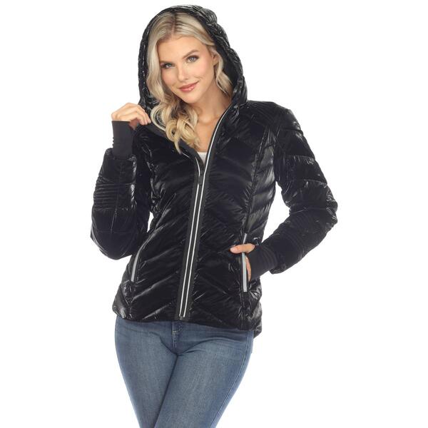 Womens White Mark Midweight Quilted Puffer Jacket - image 