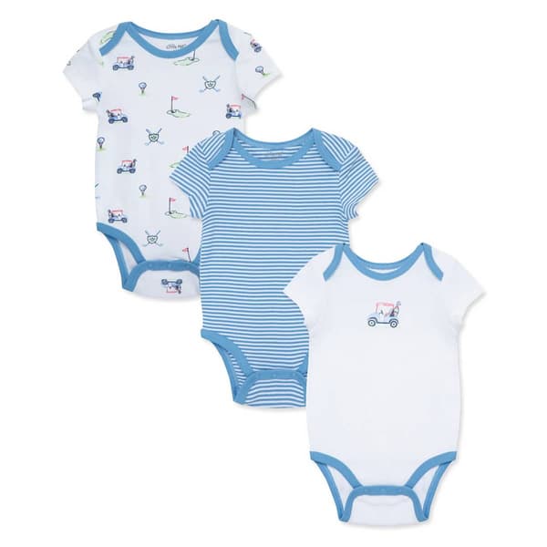 Baby Boy &#40;NB-9M&#41; Little Me&#40;R&#41; 3pk. Golf Club Bodysuits - image 
