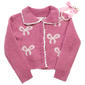 Girls (4-6x) BTween® Bow Cardigan w/ Crochet Trim - image 2