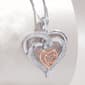 Diamond Classics(tm) Gold Plated 10ctw Double Heart Necklace - image 1